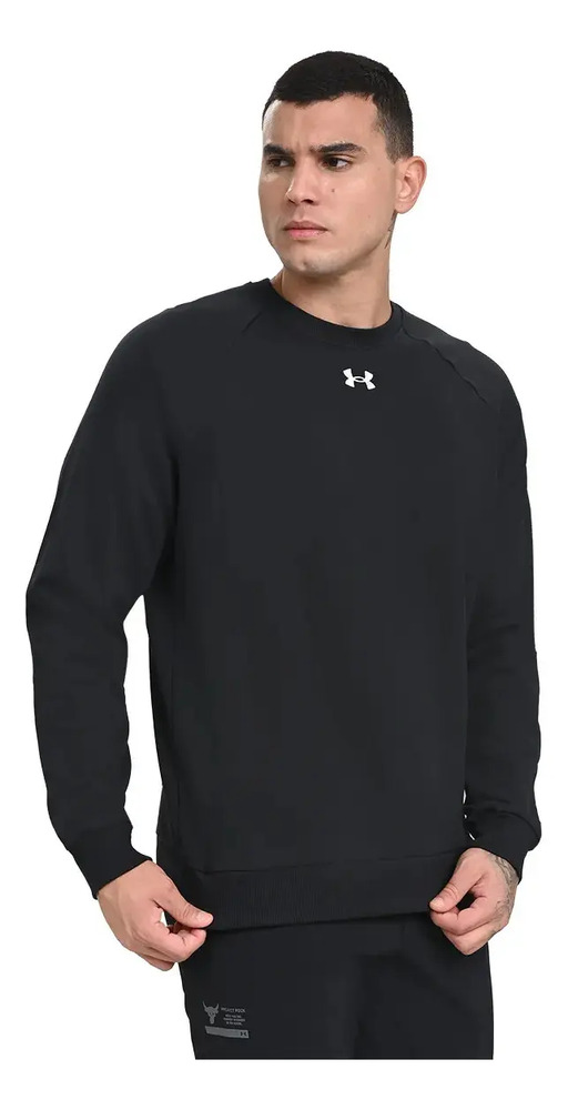 Buzo Under Armour Rival Fleece Crew - Hombre M Negro Lisa