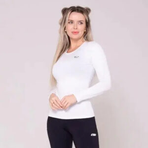 Camiseta Térmica Súper Caliente Afelpada Sol Sports - Mujer Blanco S