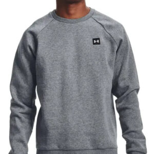 Buzo Under Armour Rival Fleece Crew I - Hombre L Gris Claro Lisa