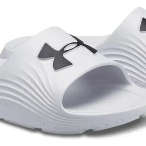 Chinelas Ojotas Under Armour Core 2 - Unisex Blanco Lisa 10 Us