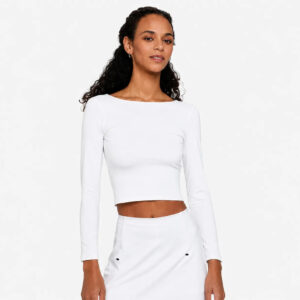 Remera Manga Larga Fila Future Sports Training - Mujer Off White Lisa L
