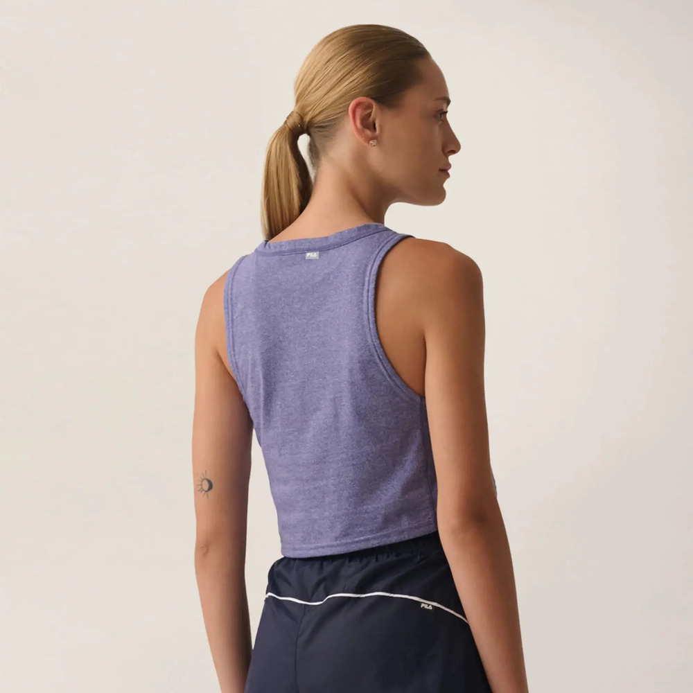 Musculosa Fila Comfort Smart Cotton - Mujer Azul Carbono Mezcla Lisa S - Imagen 3