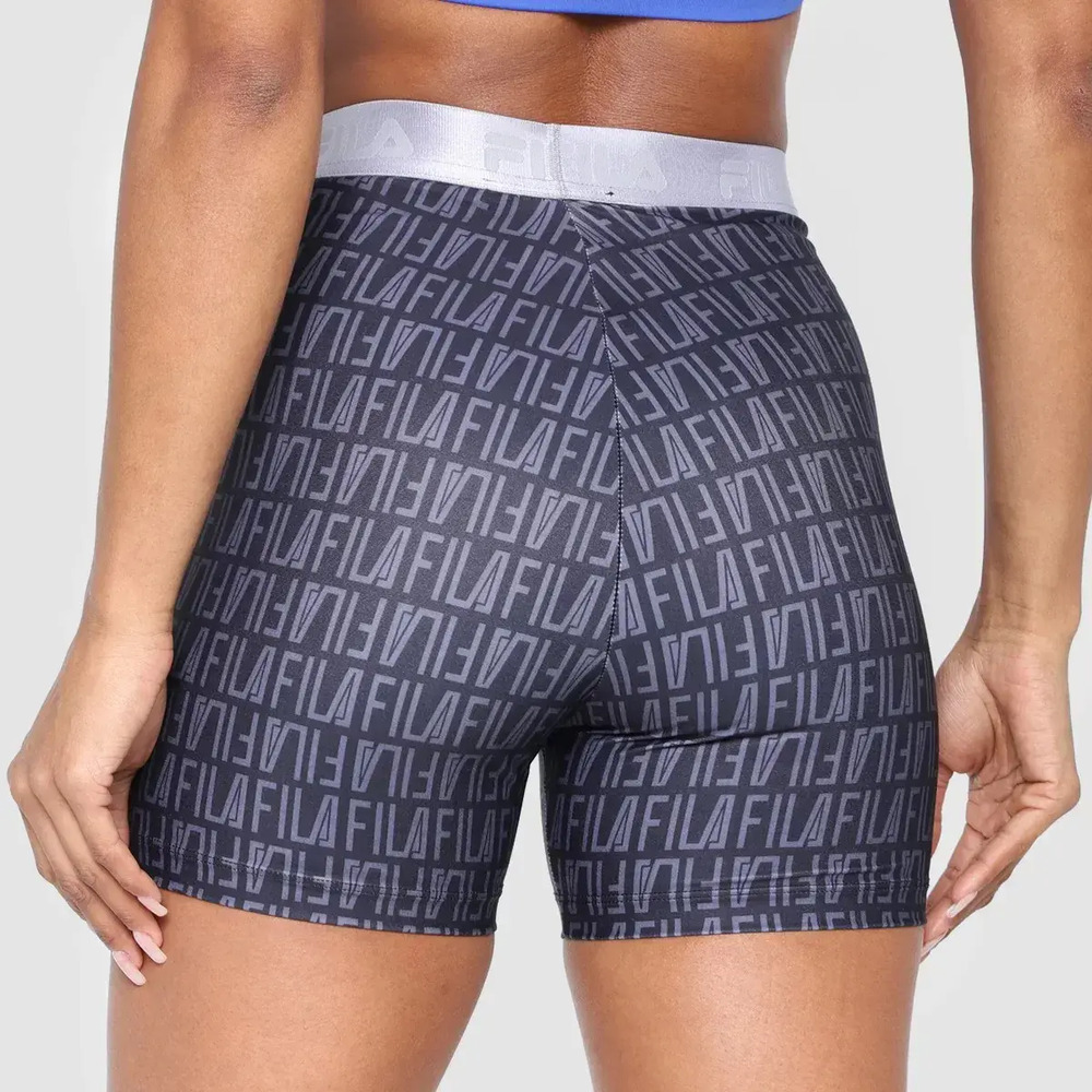 Short Fila Train Elastic - Mujer Azul Oscuro Estampado L - Imagen 2