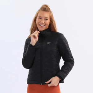 Campera Puffer Sol Sports Relevo - Mujer Negro L Geométrico