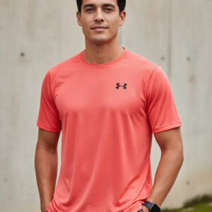 Remera Under Armour Tech 2.0 - Hombre Coral Fluor Lisa M