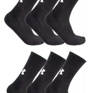 Medias Under Armour X6 Core Crew Media Caña - Unisex Negro Lisa M