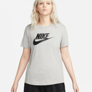 Remera Nike Sportswear Icon Futura - Mujer Gris Ceniza Logo L