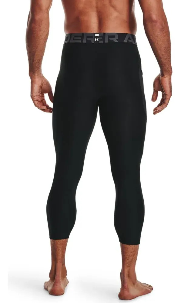 Calza Under Armour Compresión Heatgear 3/4 - Hombre Negro Lisa S - Imagen 3