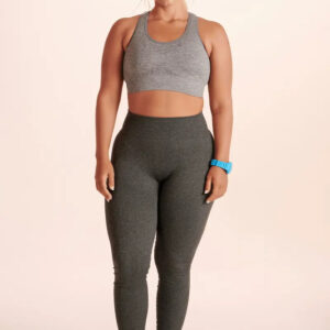 Calza Lupo Sin Costuras Push Up Levanta Cola Gris Oscuro Lisa S
