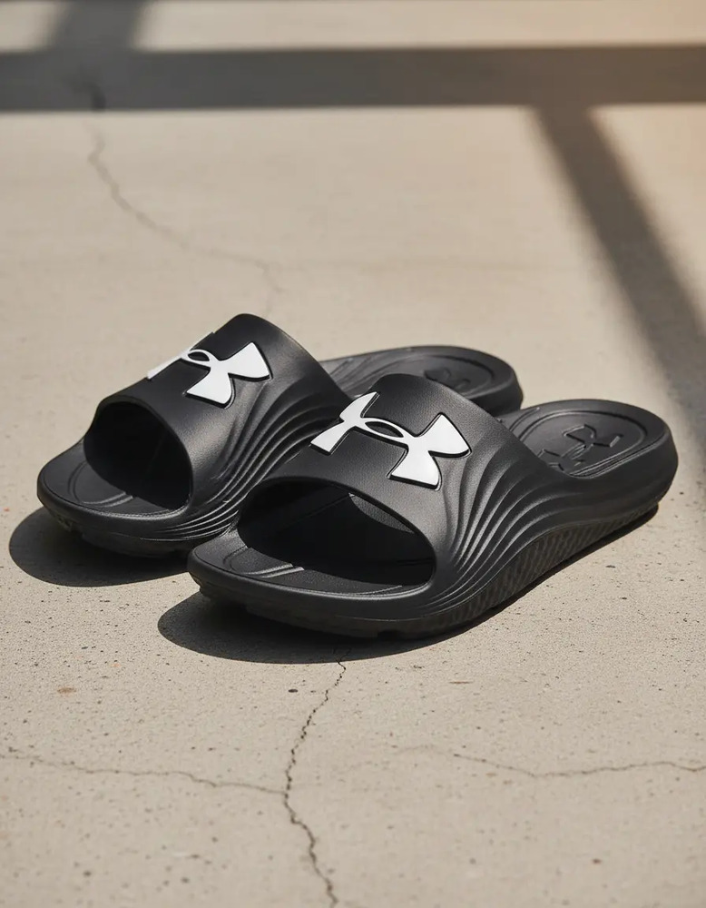 Chinelas Ojotas Under Armour Core 2 - Unisex Negro Lisa 10 Us - Imagen 7