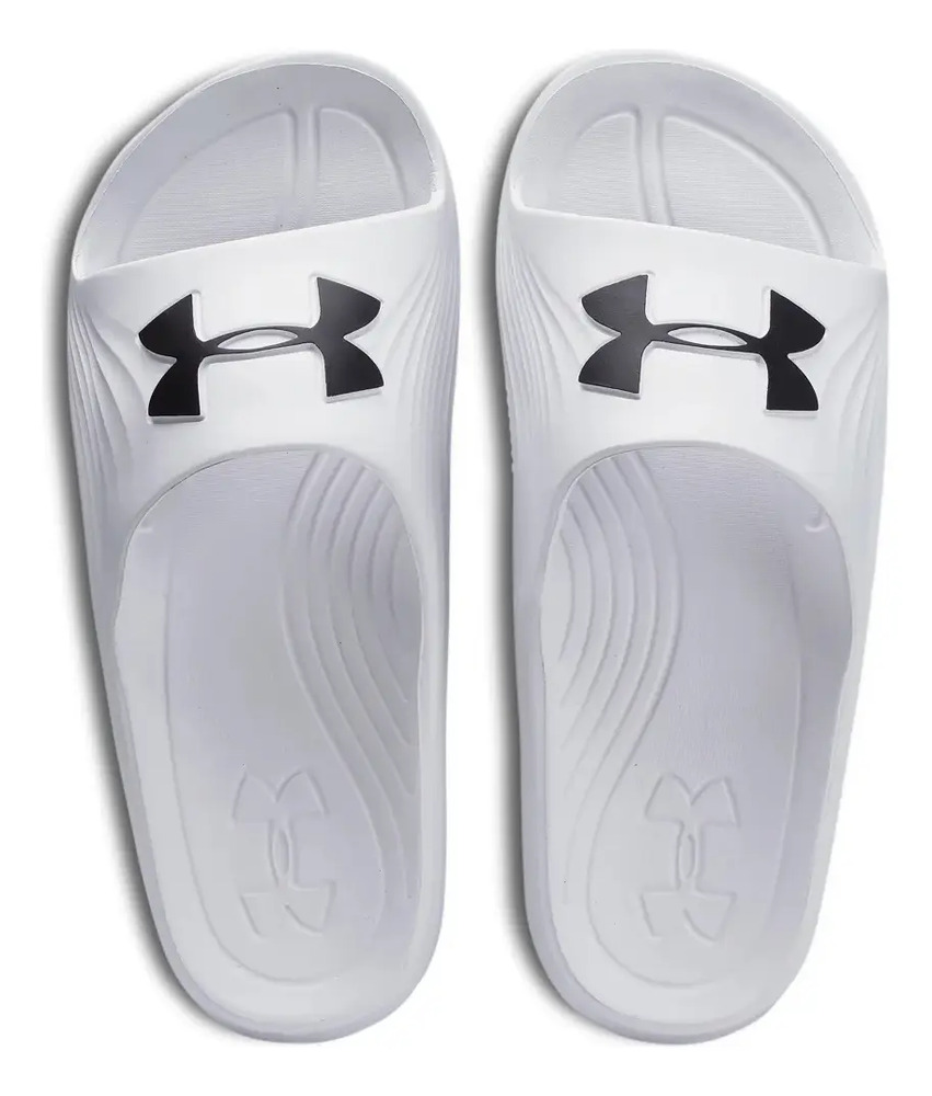 Chinelas Ojotas Under Armour Core 2 - Unisex Blanco Lisa 9 Us - Imagen 6