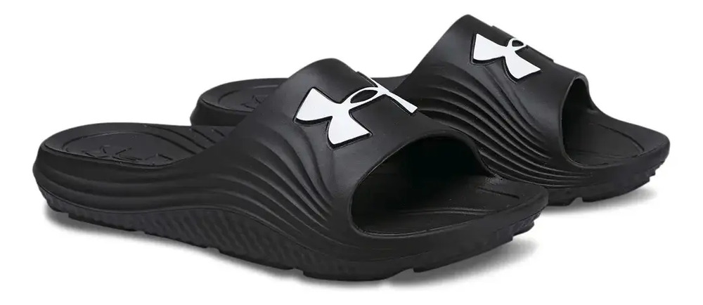 Chinelas Ojotas Under Armour Core 2 - Unisex Negro Lisa 10 Us