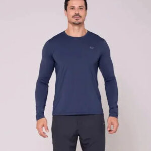 Remera Sol Sports Protección Uv +50 - Hombre Azul Marino Lisa 2xl