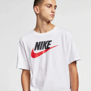 Remera Nike Sportswear Icon Futura - Hombre Blanco Rojo Logo L