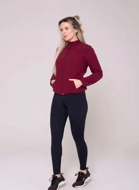 Campera Polar Sol Sports Zenith Fleece Antipeeling - Mujer Bordó S Lisa - Imagen 2