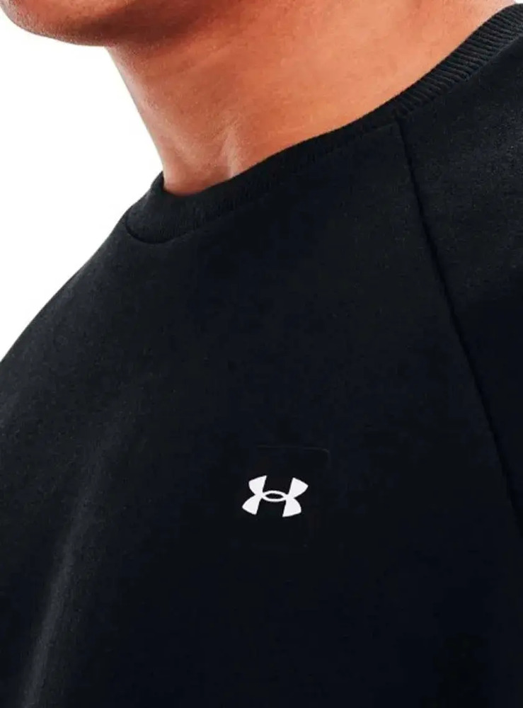 Buzo Under Armour Rival Fleece Crew I - Hombre M Negro Lisa - Imagen 3