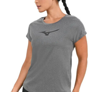 Remera Mizuno Spark Big Running - Mujer Negro Mezcla Lisa L