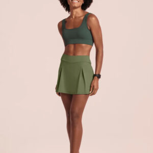 Short Pollera Lupo Lsport Fit Gym Tenis - Mujer Verde Lisa Xl