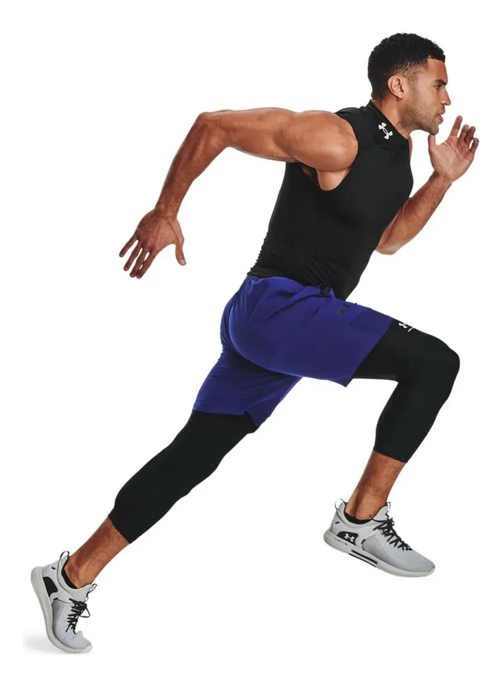 Calza Under Armour Compresión Heatgear 3/4 - Hombre Negro Lisa S - Imagen 5