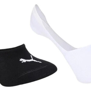 Medias Puma X2 Invisible - Mujer Blanca/negra Lisa M