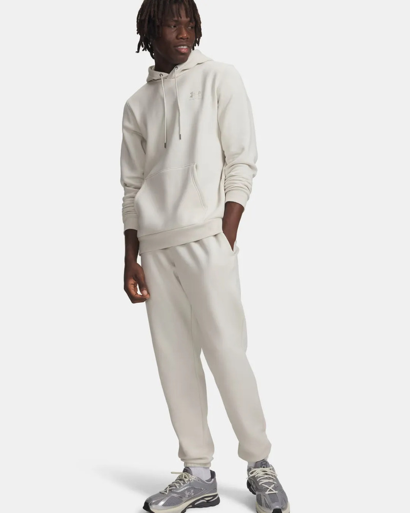 Pantalón Under Armour Icon Fleece - Hombre Off White Liso Xl - Imagen 3