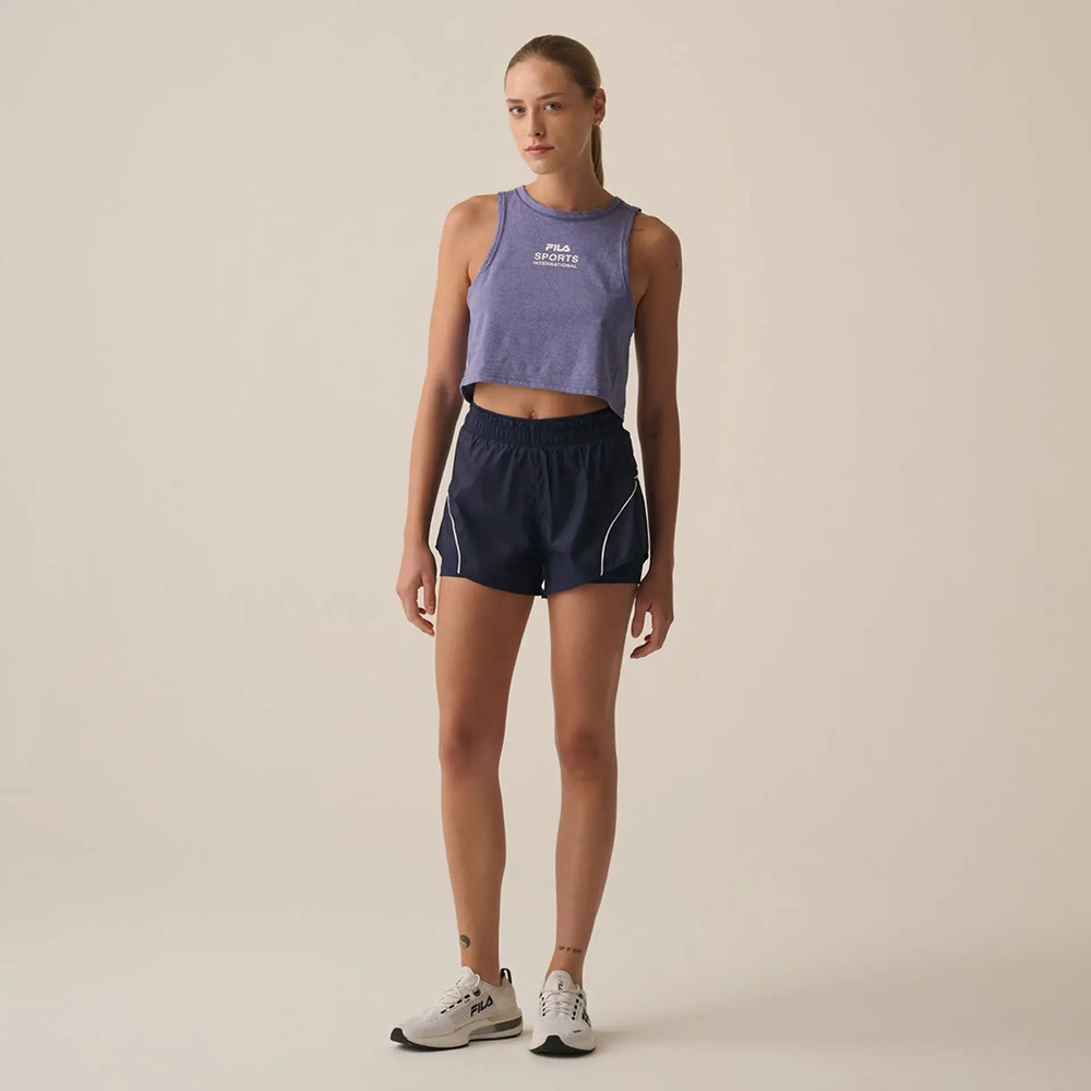 Musculosa Fila Comfort Smart Cotton - Mujer Azul Carbono Mezcla Lisa S - Imagen 4
