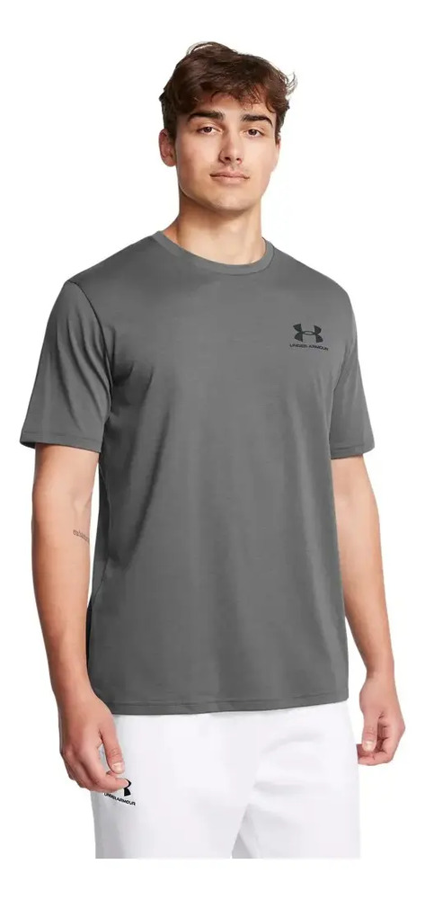 Remera Under Armour Sportstyle Left Chest - Hombre Grey Lisa Xl