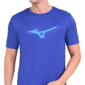 Remera Mizuno Spark Running Big Logo - Hombre Azul Lisa M