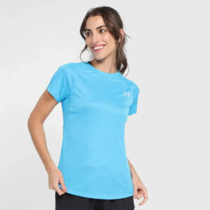 Remera Under Armour Speed Stride Ss - Mujer Celeste Lisa S
