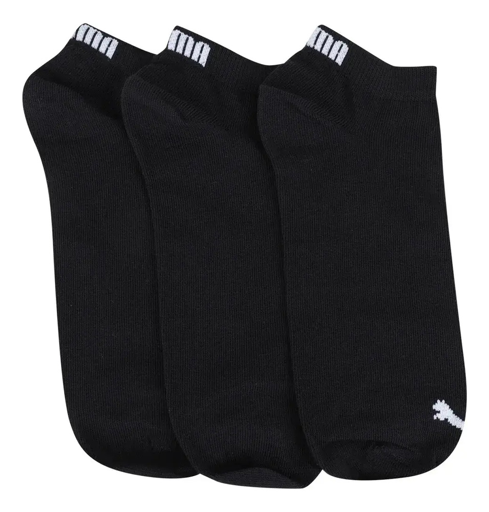Medias Puma Quarter X6 - Unisex Negro Lisa L - Imagen 3