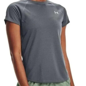 Remera Under Armour Speed Stride Ss - Mujer Gris Oscuro Lisa S