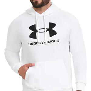 Canguro Under Armour Rival Fleece Big Logo Hoodie - Hombre S Blanco Lisa