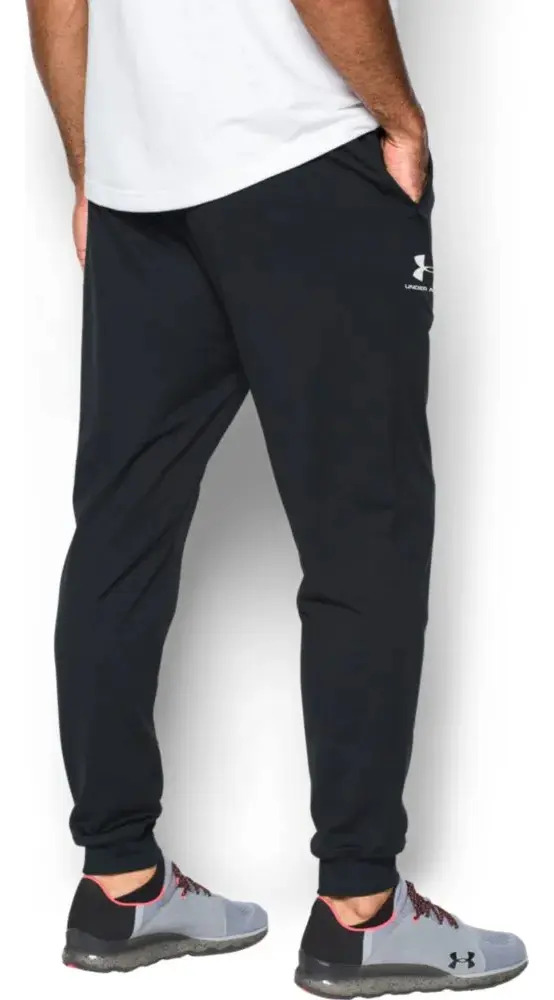Pantalón Under Armour Sportstyle Tricot Joggers - Hombre Negro Liso S - Imagen 3