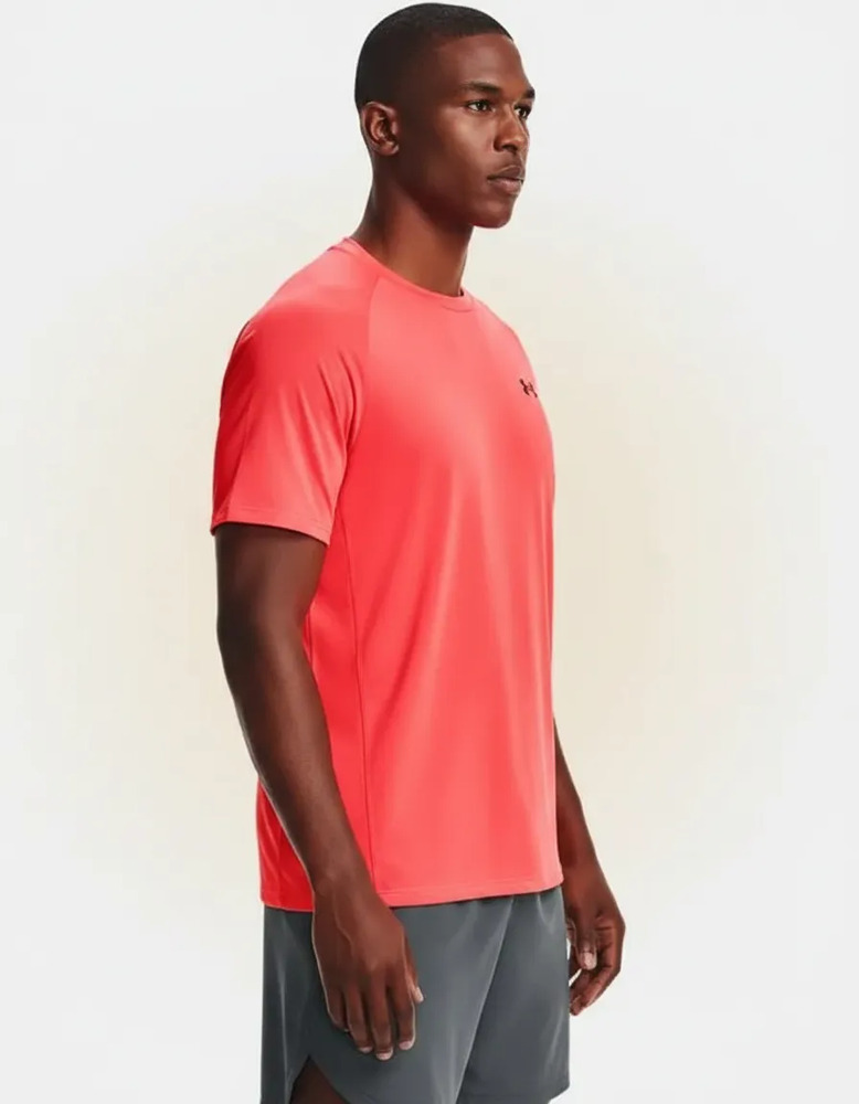 Remera Under Armour Tech 2.0 - Hombre Coral Fluor Lisa S - Imagen 4