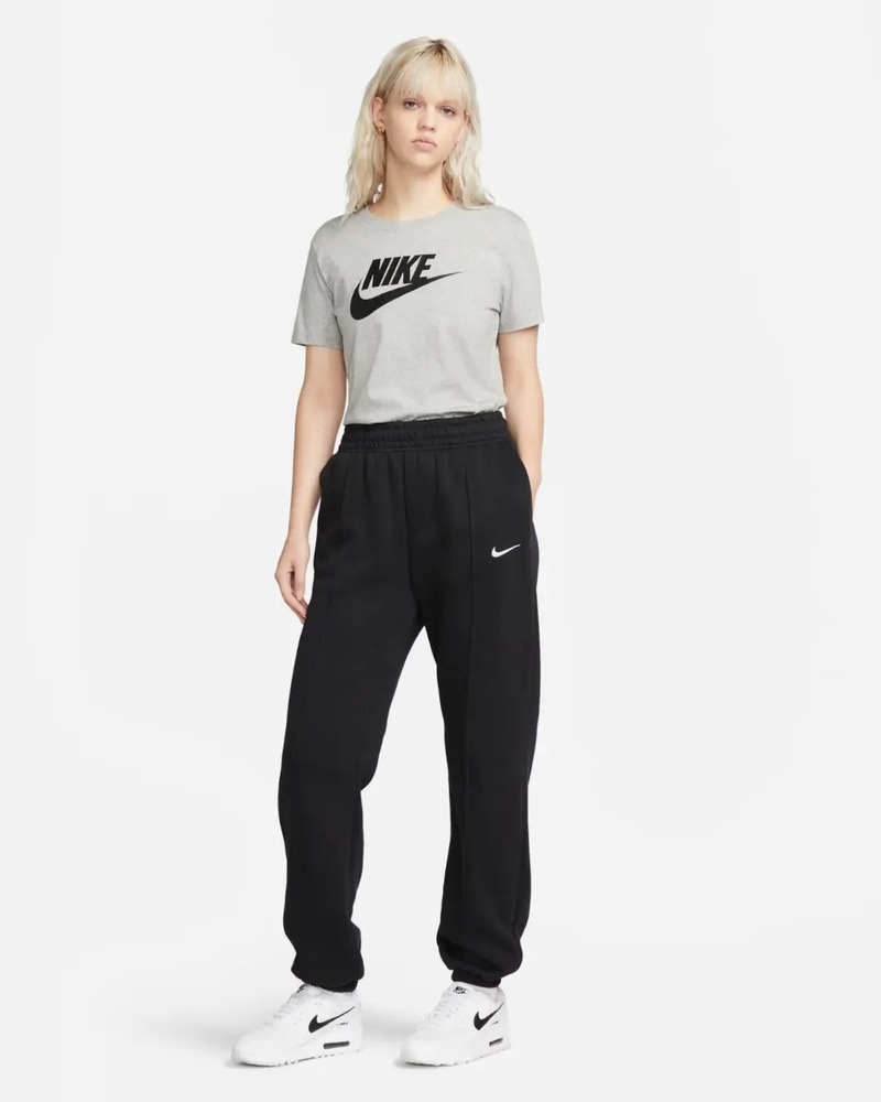 Remera Nike Sportswear Icon Futura - Mujer Gris Ceniza Logo M - Imagen 2