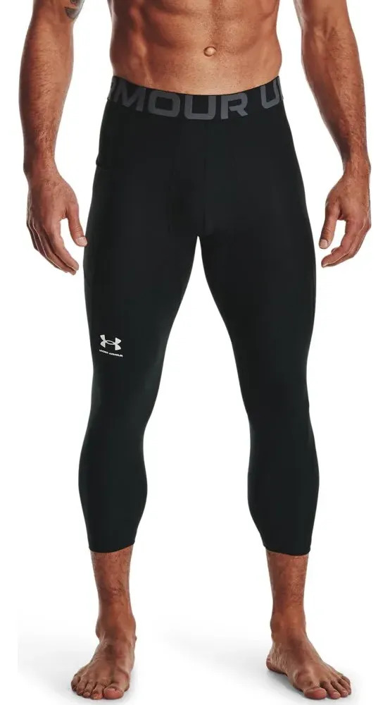 Calza Under Armour Compresión Heatgear 3/4 - Hombre Negro Lisa S - Imagen 2