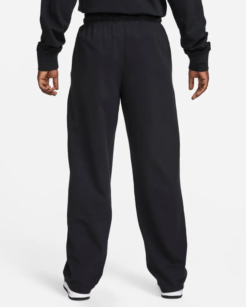 Pantalón Nike Club Knit Wide Leg - Hombre Negro Liso S - Imagen 3