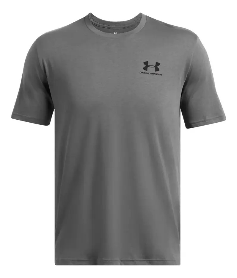 Remera Under Armour Sportstyle Left Chest - Hombre Grey Lisa Xl - Imagen 3