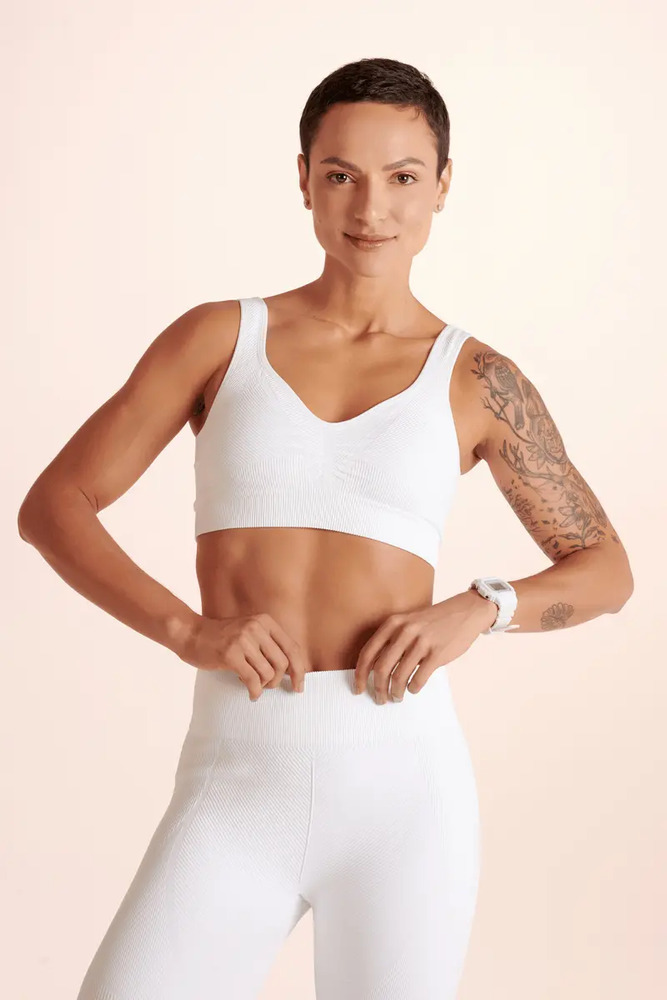Top Deportivo Lupo Sin Costuras Basic Blanco Lisa S