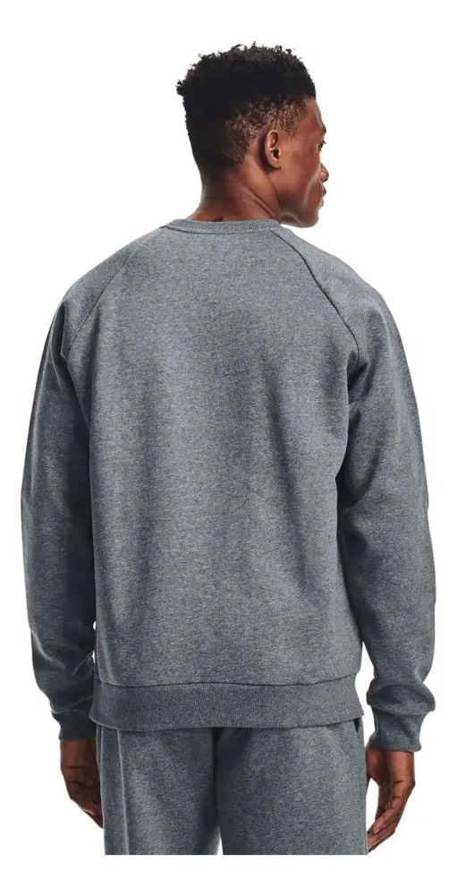 Buzo Under Armour Rival Fleece Crew I - Hombre M Gris Claro Lisa - Imagen 2