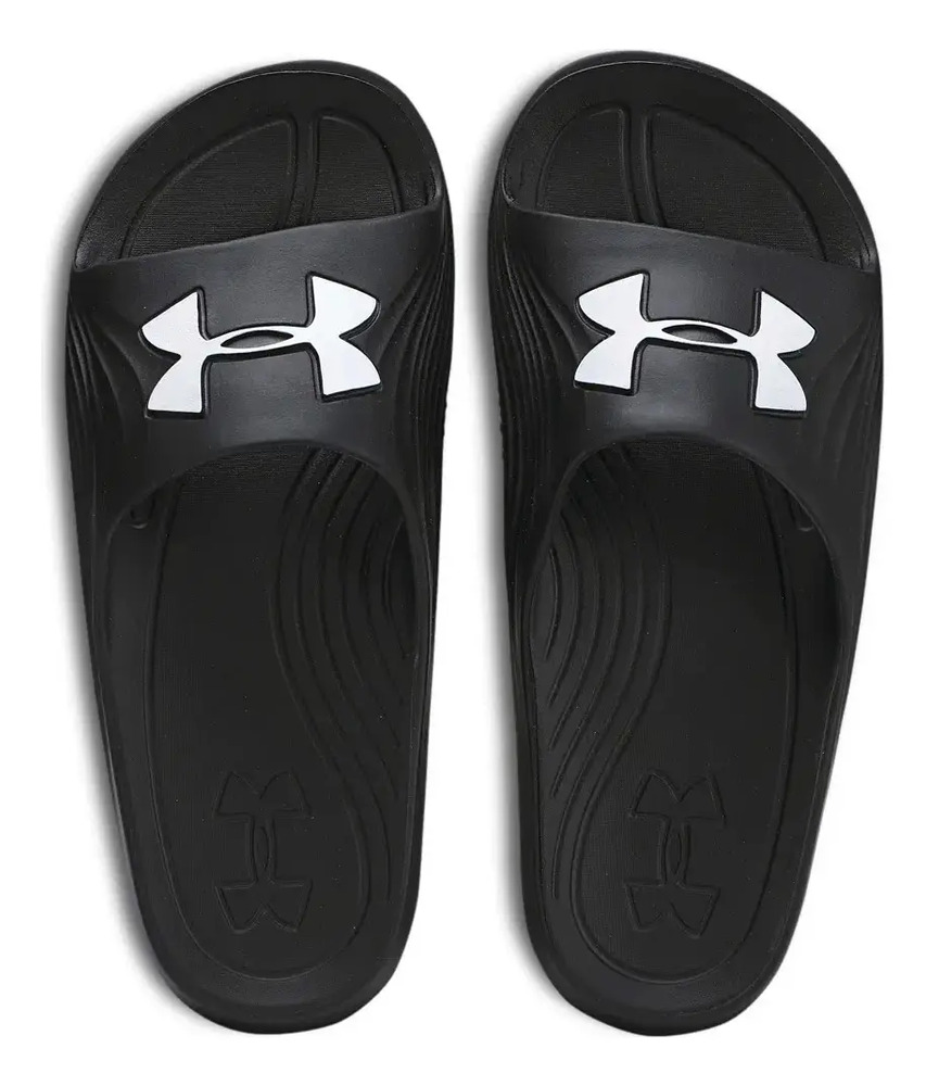 Chinelas Ojotas Under Armour Core 2 - Unisex Negro Lisa 10 Us - Imagen 4