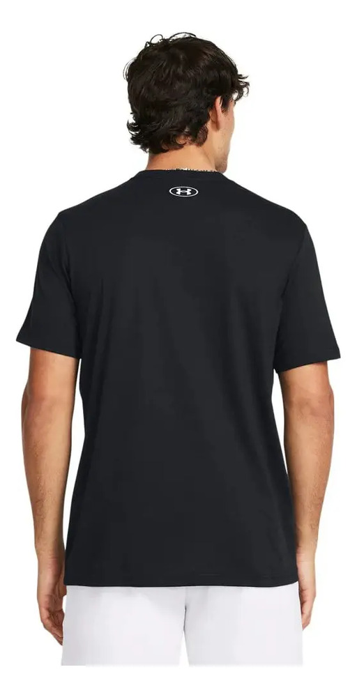 Remera Under Armour Sportstyle Logo - Hombre Negro Lisa 2xl - Imagen 2