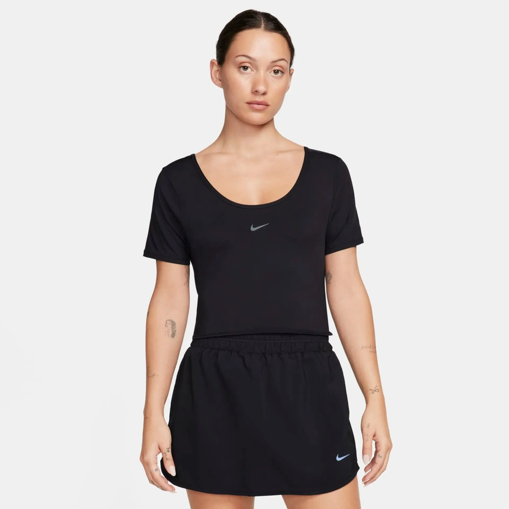 Remera Crop Top Nike Dri-fit One - Mujer Negro Lisa L