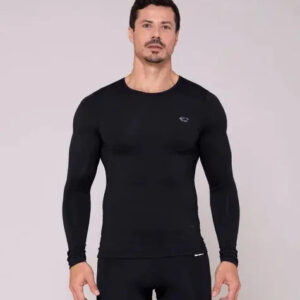 Camiseta Térmica Súper Caliente Afelpada Sol Sports - Hombre Negro S