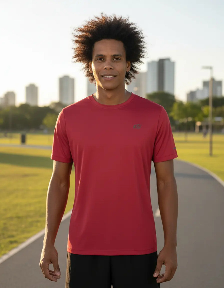 Remera Sol Sports New Basic +50uv - Hombre Bordó Lisa L