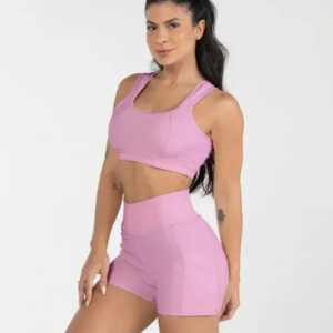 Short Calza Sol Sports Stretch +50 Uv - Mujer Rosa Chicle Lisa M