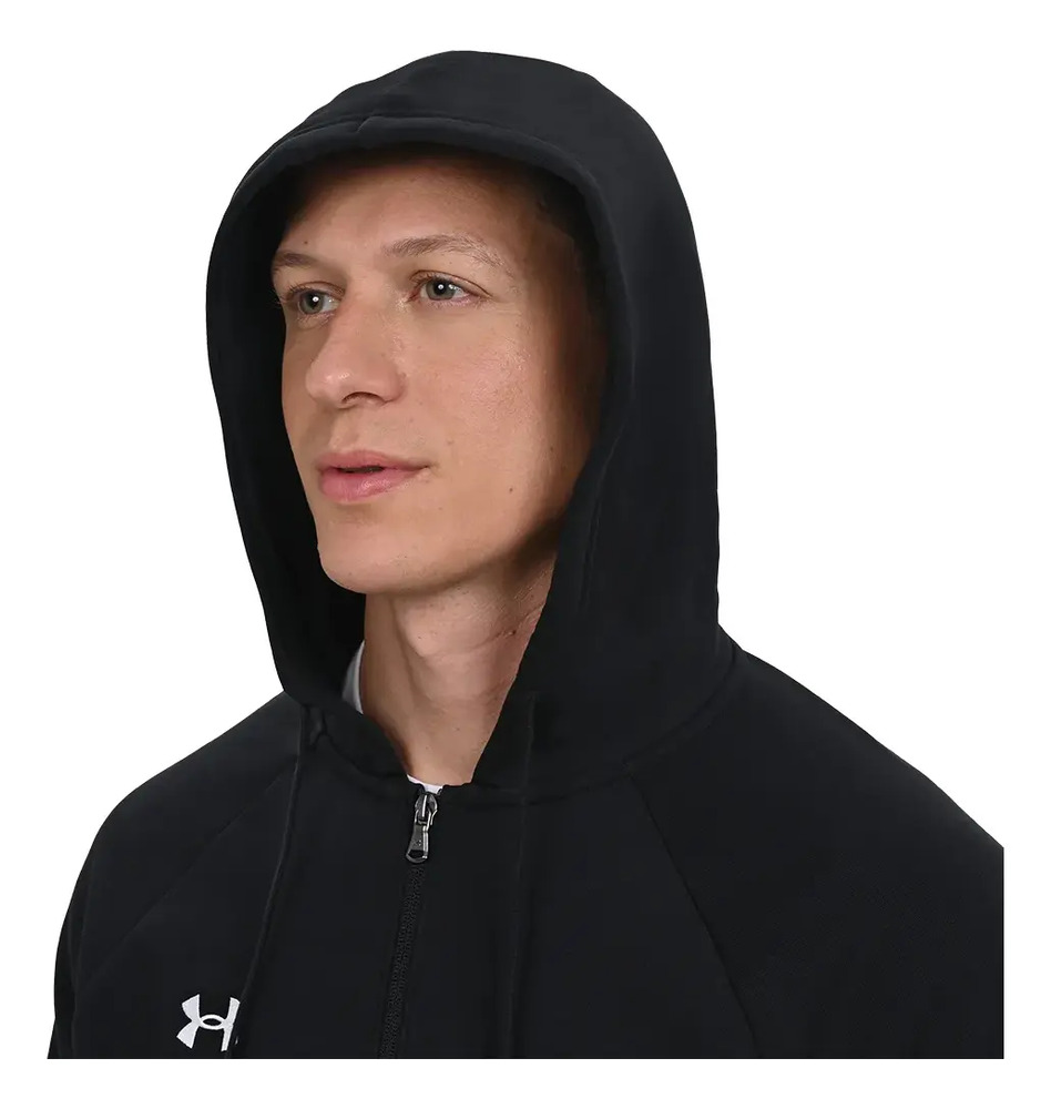 Campera Under Armour Rival Fleece - Hombre Negro S Lisa - Imagen 7