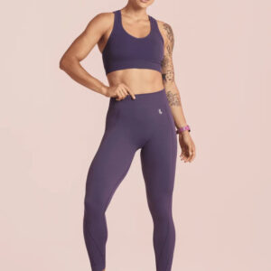 Calza Lupo Max Sin Costuras Fitness Gym Crossfit Running Purpura Lisa L