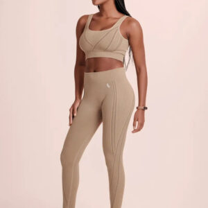 Calza Lupo Max Sin Costuras Fitness Gym Crossfit Running Chocolate Lisa L