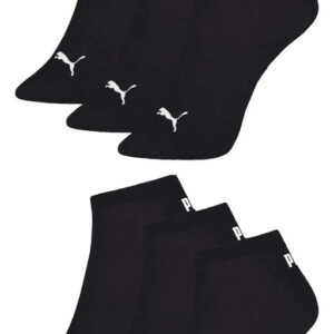Medias Puma Quarter X6 - Unisex Negro Lisa L